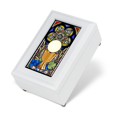 White Communion Music Box
