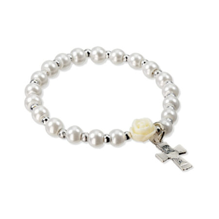 Imitation Pearl Rosary Bracelet