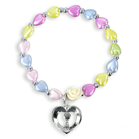 6mm Multi-Colored Heart Bracelet