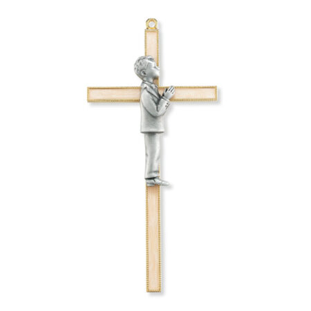 First Communion Boy Pearlized Cross