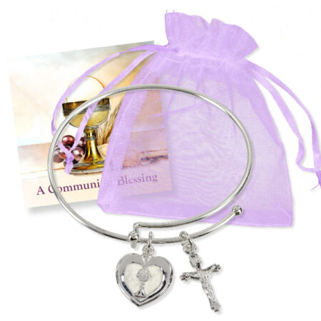 First Communion Bangle Charm Bracelet