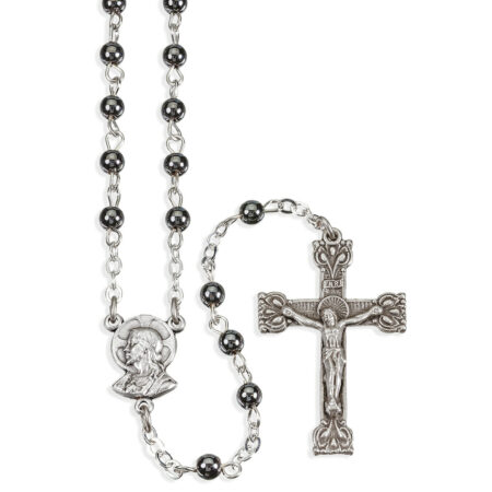 Genuine Hematite Bead Rosary