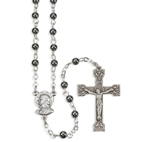 Genuine Hematite Bead Rosary