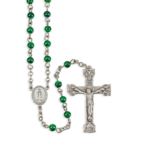 Genuine Malachite Bead Rosary