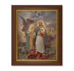 St. Joseph "Terror of Demons" Dark Walnut Framed Art