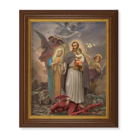 St. Joseph "Terror of Demons" Dark Walnut Framed Art