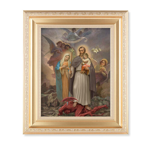 St. Joseph "Terror of Demons" Satin Gold Framed Art