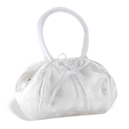 White Satin First Communion Purse