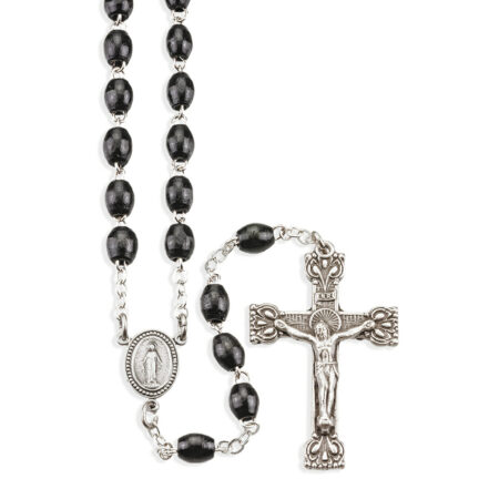 Black Polished Bead Rosary
