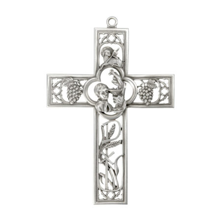 6" Genuine Pewter First Communion Boy Cross