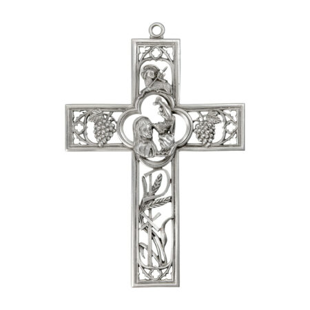 6" Genuine Pewter First Communion Girl Cross