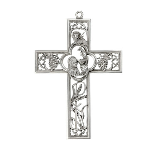 6" Genuine Pewter First Communion Girl Cross
