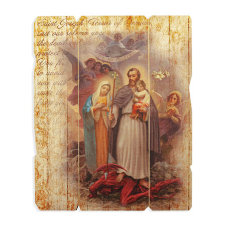 St. Joseph "Terror of Demons" Wood Wall Plaque