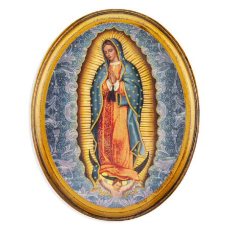 Our Lady of Guadalupe Antiqued Wood Plaque