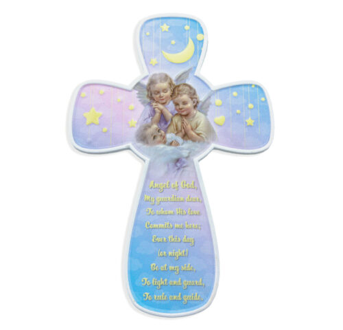 Guardian Angels Poly Resin Childrens Cross
