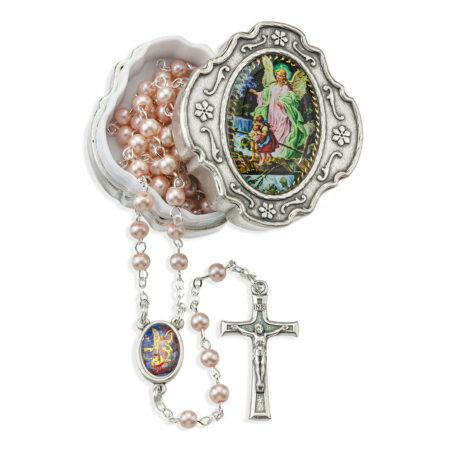 Guardian Angel Rosary with Keepsake Box