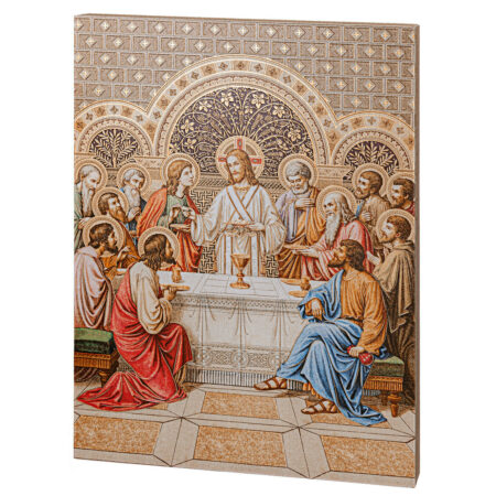 Last Supper Textured Wood Board Fine Italian Art – 7.5" x 10" – Wall Hanging – Made in Italy
