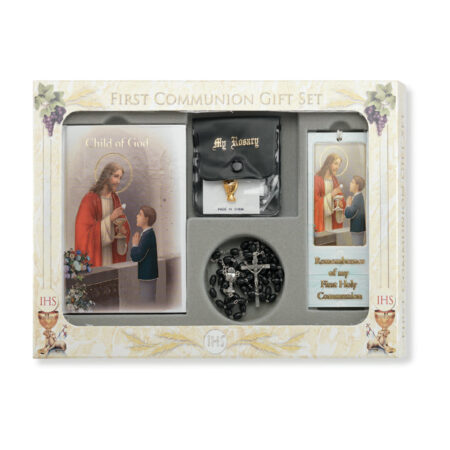 6 Piece Deluxe Boys First Communion Gift Set