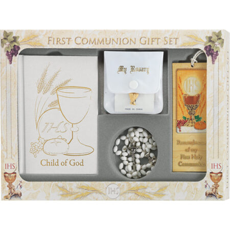 6 Piece Deluxe Girls First Communion Gift Set