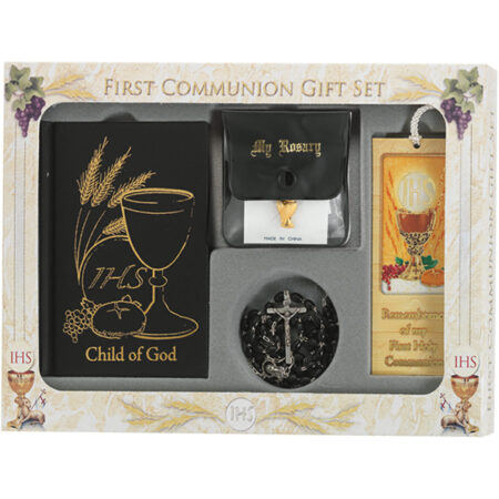 6 Piece Deluxe Boys First Communion Gift Set