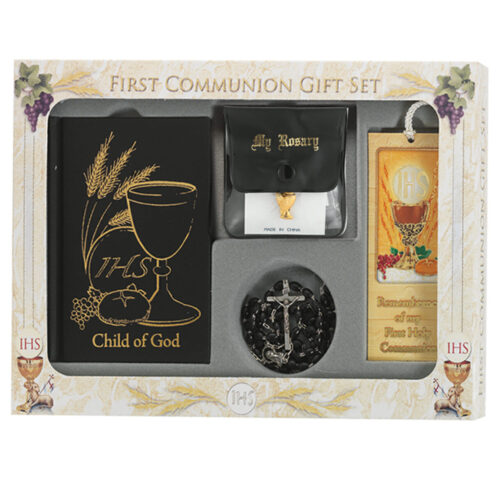 6 Piece Deluxe Boys First Communion Gift Set