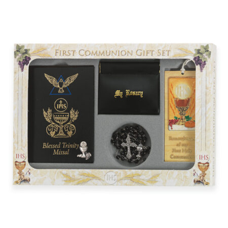 6 Piece Deluxe Boys First Communion Gift Set