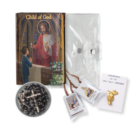 5 Piece Child of God Boys First Communion Gift Set