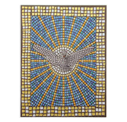 Mosaic Tile Textured Holy Spirit Plaque