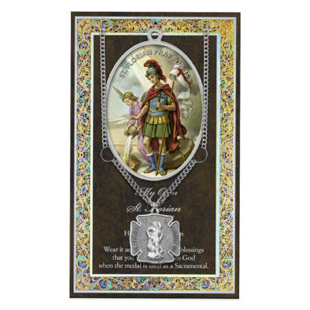 Saint Florian Biography Folder and Patron Saint Medal
