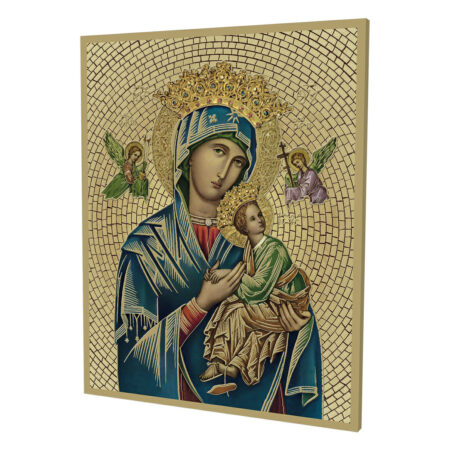 Our Lady of Perpetual Help Gold Foil Mosaic Plaque