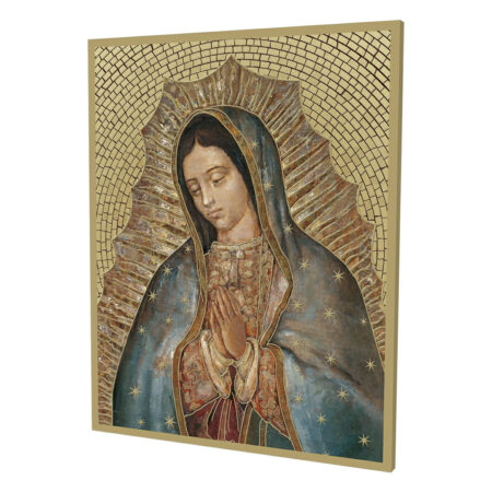 Our Lady of Guadalupe Gold Foil Mosaic Plaque
