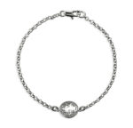 St Benedict Sterling Silver Medal with Plated Rolo Chain Bracelet