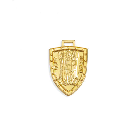 Gold Over Sterling Silver St. Michael Shield Medal