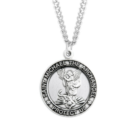 Sterling Silver Large St. Michael Medal