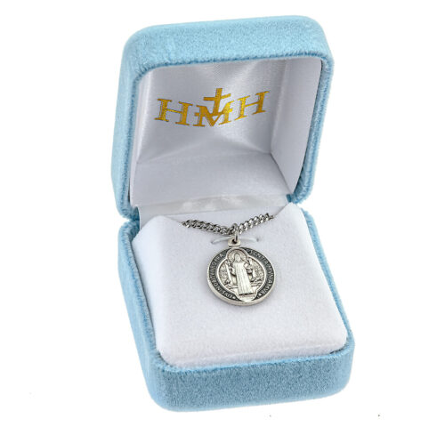 Sterling Silver St. Benedict Pendant with Black and Red Epoxy - Image 4
