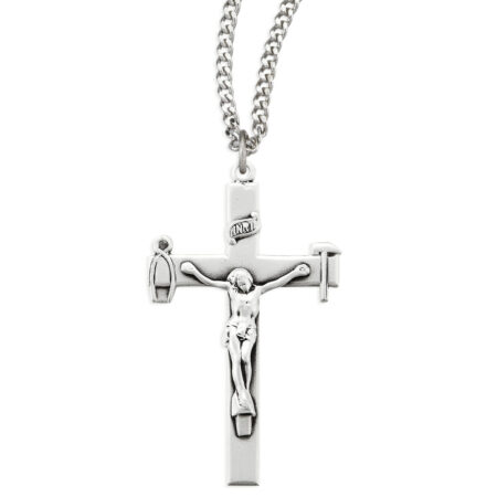 Sterling Silver LaSalette Crucifix with Hammer Princer