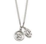 Sterling Silver Miraculous Medal and Cherub Medal