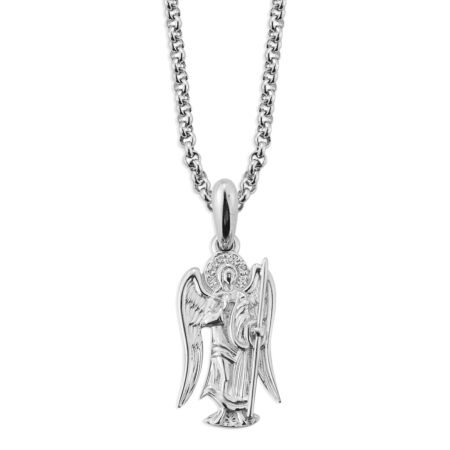 Sterling Silver St. Michael Angel Pendant