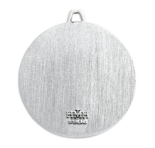 Saint Francis Round Contemporary Sterling Silver Medal - Image 3