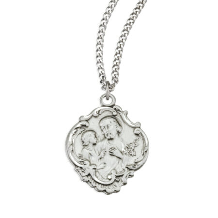 Sterling Silver St. Joseph Baroque Medal