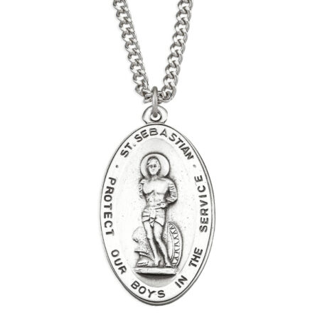 Sterling Silver St. Sebastian Protector of those in Miltary Service Medal
