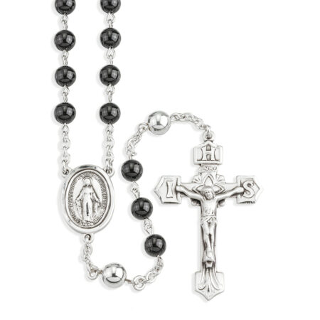 6mm Onyx Beads with Sterling Silver O.F. Beads and Findings