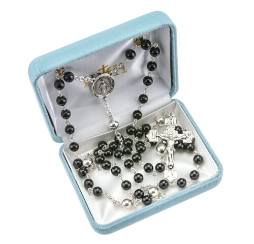 6mm Onyx Beads with Sterling Silver O.F. Beads and Findings - Image 3
