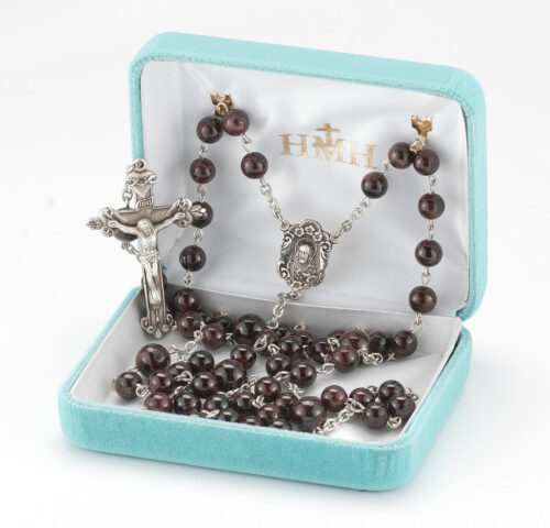 6mm Round Garnet Beads with 8mm Round Garnet O.F. Beads - Image 3