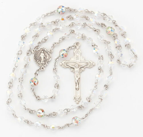 5mm Finest Crystal Beads with 6mm Rose Bud O.F. Beads - Image 2
