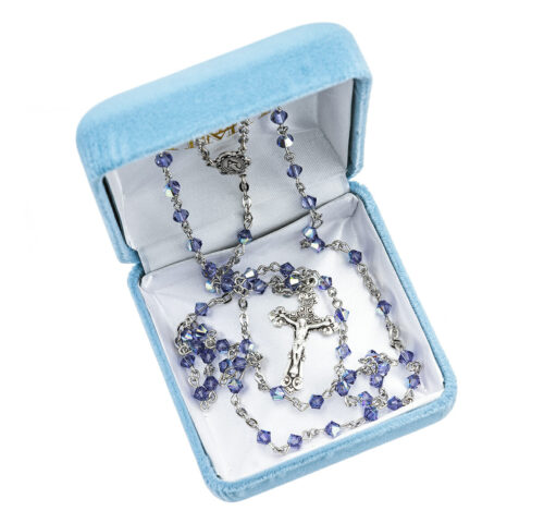 4mm Tanzanite Finest Crystal Bi-Cone Beads - Image 2