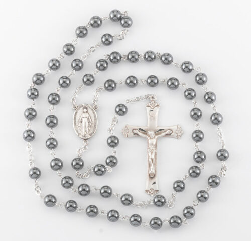 6mm Round Genuine Hematite Beads - Image 2