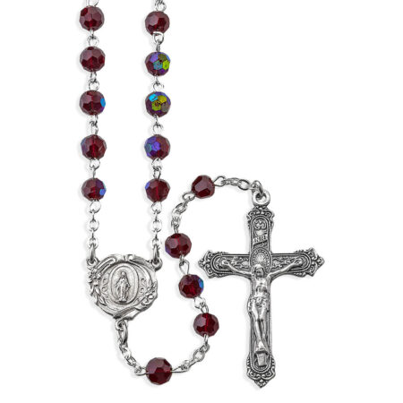 6Mm Garnet A/B Crystal Bead Rosary