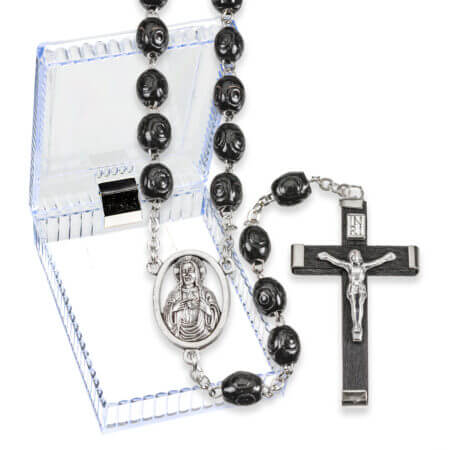 Black Wood Rosary Quantity of 10