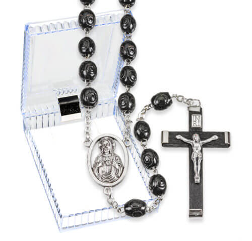Black Wood Rosary Quantity of 10
